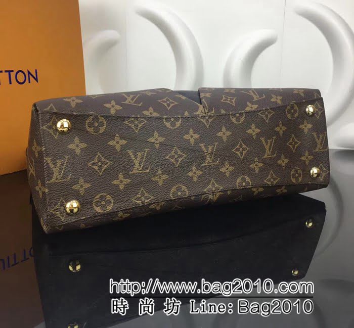 路易威登LV頂級原單 M43951牛皮V形V Tote MM手提肩背包 YDH2164